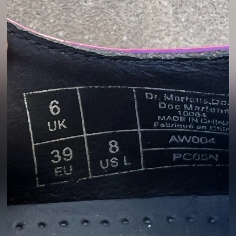 Doc Martens CUTE Purple Patent PASCALE 10084 AW004 Women’s Sz 8 RARE - Picture 13 of 13